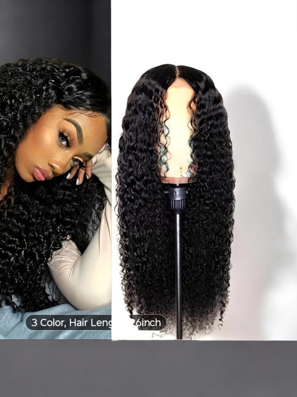 Amazon $149 Me $85 Natural Deep Wave Lace Front Wig - Black